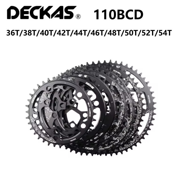 DECKS Chainring ขนาด 38T/58T สำหรับจักรยานทางไกล แบบ 5 คลาวด์ พร้อมรู 110BCD 5 หลุม