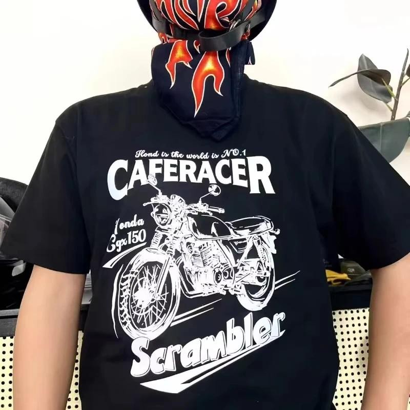 Honda Cgx150 Worlds First Motorcycle Retro Motorcycle Bosman Loose Short Sleeve Crew Neck