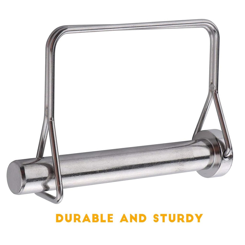 10 PCS รถพ่วงขนาดใหญ่ Coupler Pin Heavy Duty Trailer Hitch Pin ความปลอดภัยล็อค Pin 5/16 X 2-3/4 (8X7