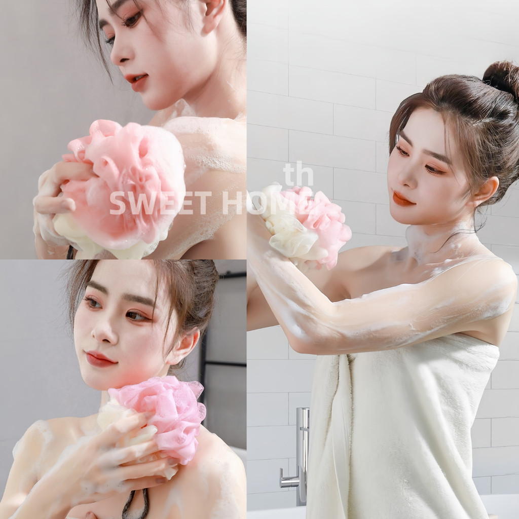 ใยขัดผิว(รุ่นหนานุ่ม) ใยอาบน้ำ ใยขัดตัว  ใยบวบ สครับขัดผิว ใยฟองน้ำขัดตัว ใยฟองน้ำอาบน้ำ ที่ขัดตัว อุปกรณ์อาบน้ำ สบู่ - รูปที่ 4