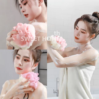 ใยขัดผิว(รุ่นหนานุ่ม) ใยอาบน้ำ ใยขัดตัว ใยบวบ สครับขัดผิว ใยฟองน้ำขัดตัว ใยฟองน้ำอาบน้ำ ที่ขัดตัว อุปกรณ์อาบน้ำ สบู่