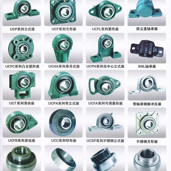 สี่เหลี่ยมหมุนภายนอกพร้อมแบริ่งรวมที่นั่ง UCF204 F205 F206 F207 F208