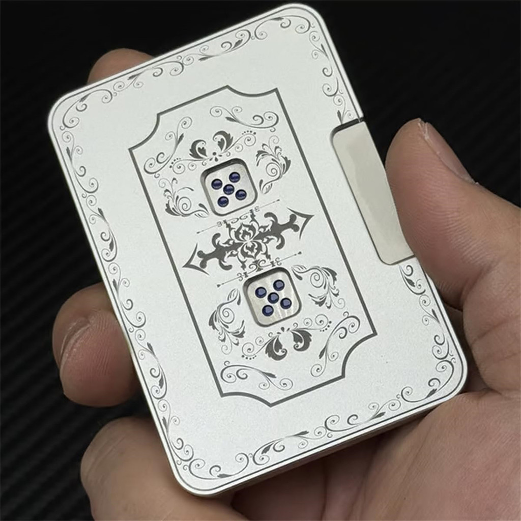 Creative Mechanical Dice Spinner อลูมิเนียมอัลลอยด์ Mechanical Dice Spinner เซอร์ไพรส์เพื่อนและครอบค
