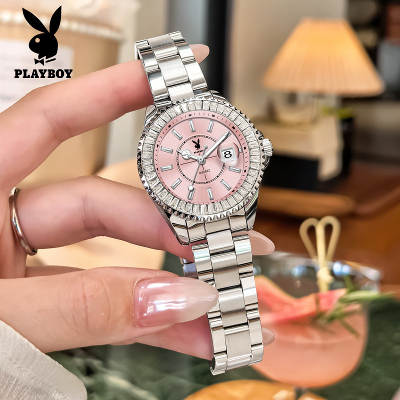 Plyboywomens watch Diamond Live Light หรูหรากันน้ํา Gypsy ความรู้สึกสูงนาฬิกาควอทซ์นาฬิกาผู้หญิง