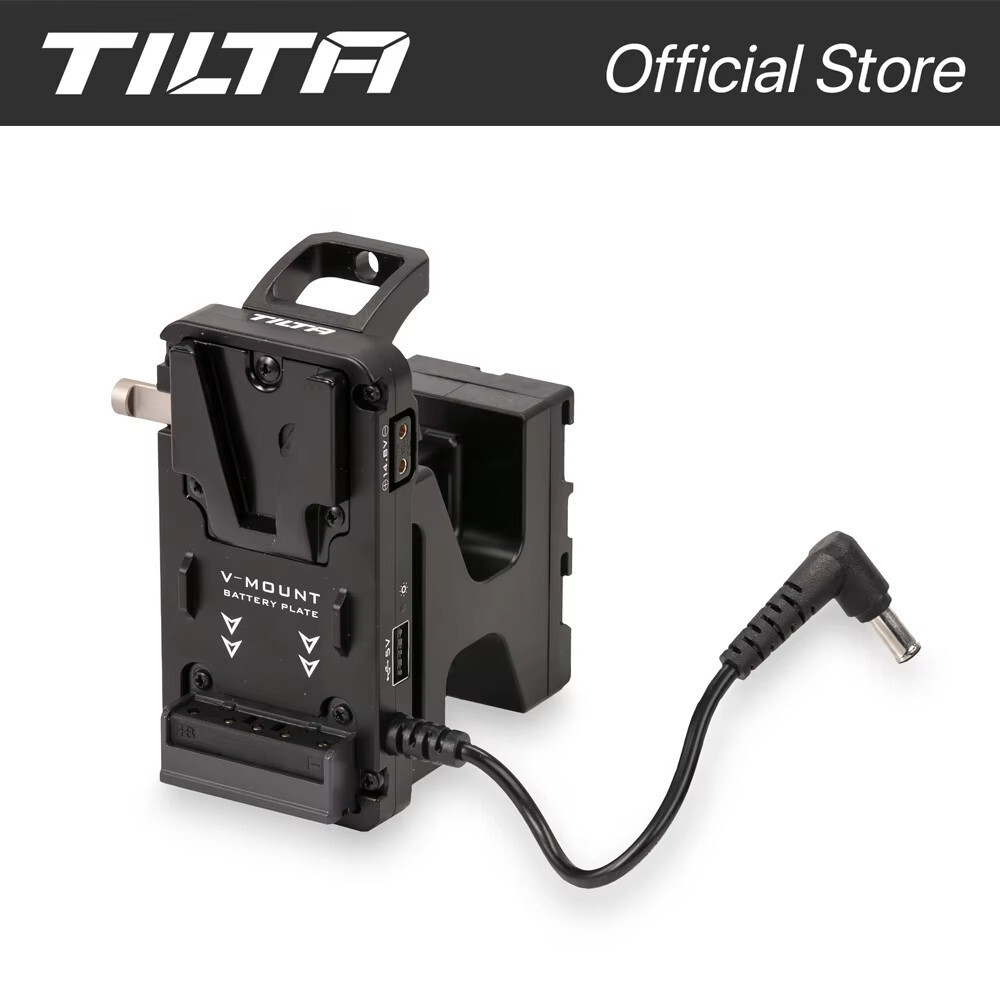 TILTA อุปกรณ์ยิงแผ่นแบตเตอรี่สําหรับ Sony FX6 V Mount Power Outputs และการเชื่อมต่อที่ปลอดภัยเข้ากัน