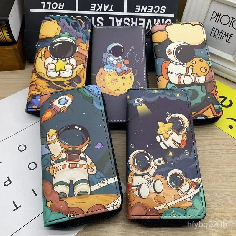 ใหม่นักบินอวกาศกระเป๋าสตางค์นักเรียนยาวหล่อสุดน่ารักการ์ตูนกระเป๋าสตางค์สร้างสรรค์ผู้ชายผู้หญิงผู้ถื