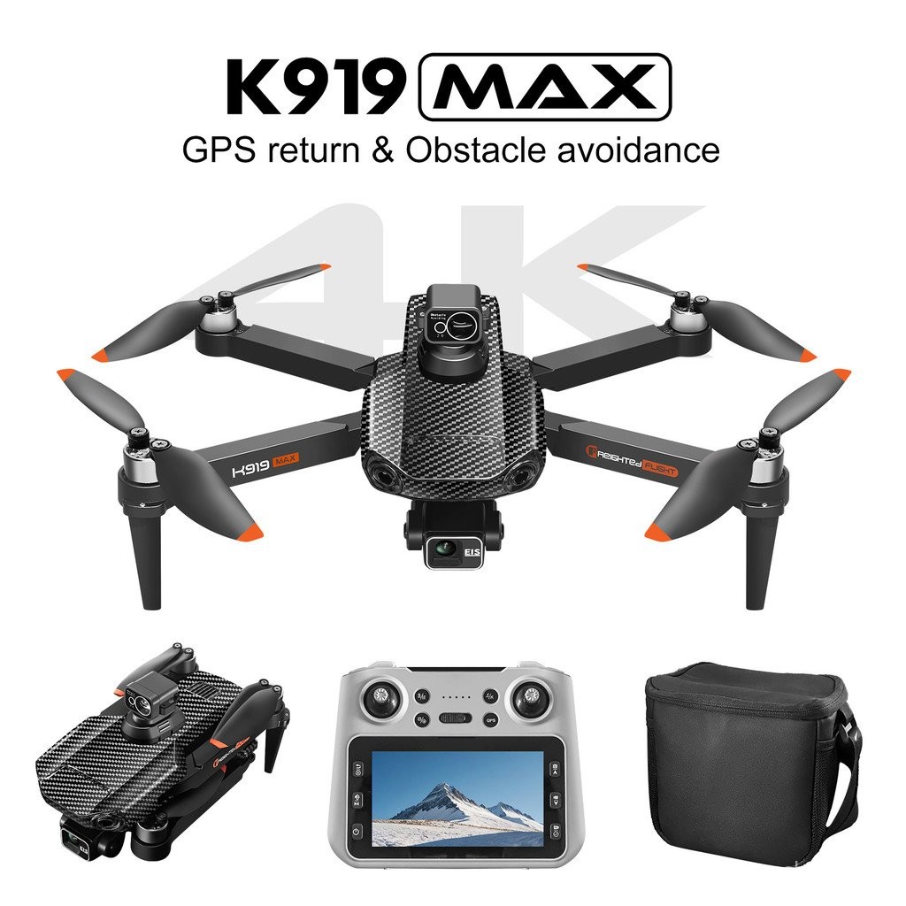 Cross-Border K919MAX Three-Axising Gimbal Drone 4K High-Definition Aerial Shooting Screen Control Br