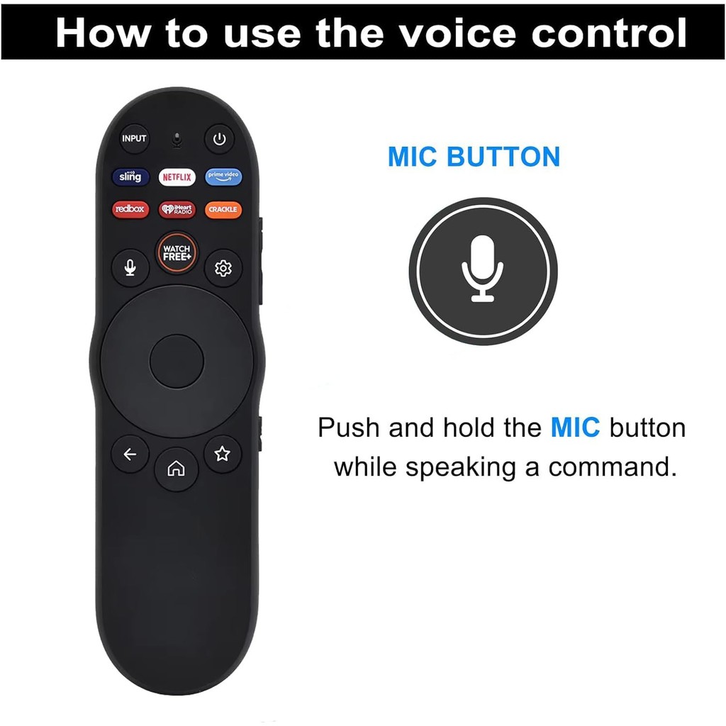 XRT270 เปลี่ยนเสียงรีโมทคอนโทรลสําหรับ Vizio Smart TV Remote สําหรับ Vizio M65Q7-J01 M65Q6-L4 M55Q6-