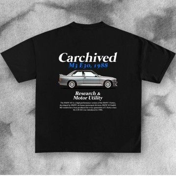 BMW M3 E30 1988 เสื้อยืดเสื้อไมโครไฟเบอร์