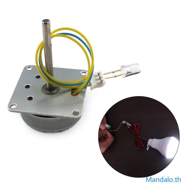 Mandalo.th Micro 3-Phase AC-Generator Wind Turbines มอเตอร์แบบไม่มีแปรง เครื่องกําเนิดข้อเหวี่ยงมือ