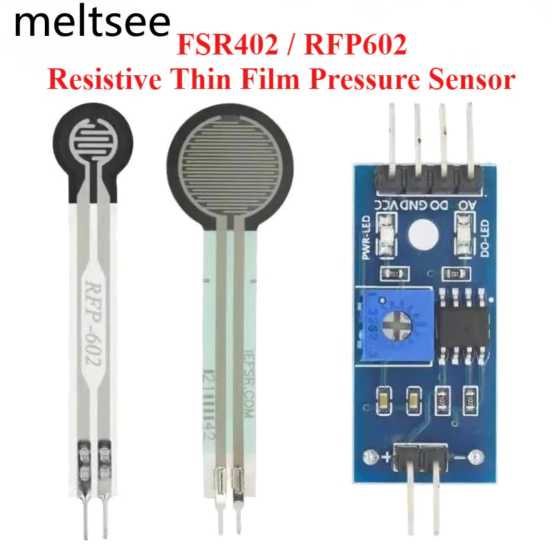 FSR402 RFP602 Resistive Thin Film Pressure Sensor Module Force Sensitive Resistor Board RFP602 1KG 2KG 5KG การชั่งน้ําหนักโมดูลแปลงแรงดันไฟฟ้า