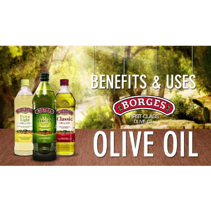 ฉลากไทย Borges Olive Oil 500ml โบรเกส น้ำมันมะกอกบริสุทธิ์ จากสเปน