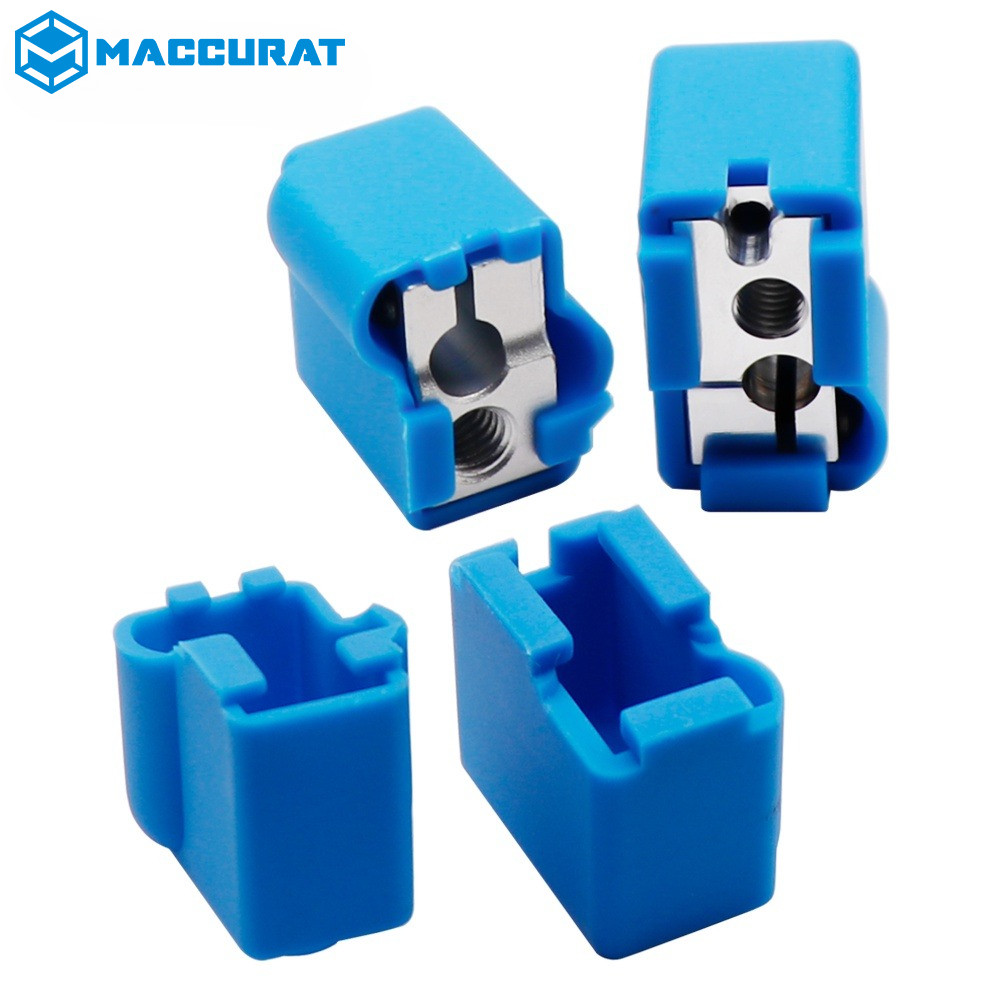 1pcs Volcano อุ่นบล็อก Extruder อลูมิเนียม HotEnd อุ่นบล็อกซิลิโคนถุงเท้ากรณี 3D ชิ้นส่วนเครื่องพิมพ์ซิลิโคนแขน