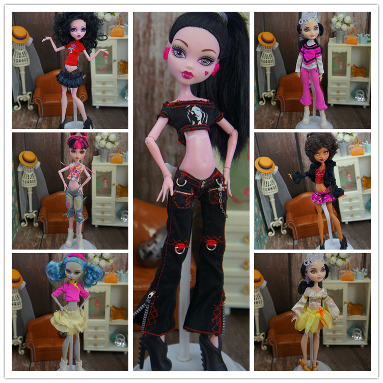 Monster high School Doll Clothes monster high Casual Clothing monster high monster เสื้อผ้าสูง Four 