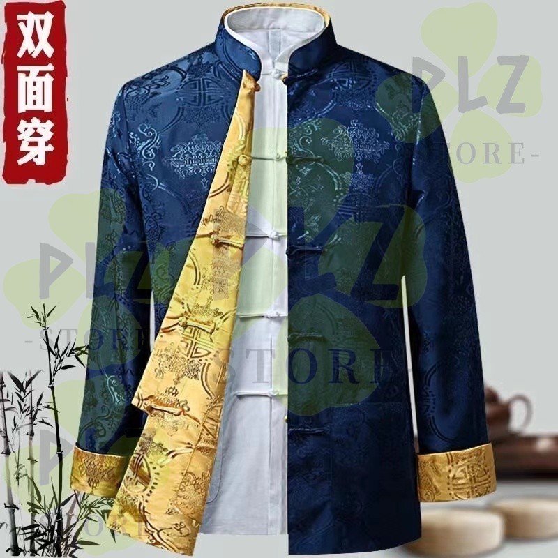 T Tang ชุดผู้ชายแขนยาว Han ชุด/Tang Top/Tang Plus ขนาด/Tang Boy สไตล์เสื้อสูทผู้ชาย/เสื้อผ้าเสื้อผ้า