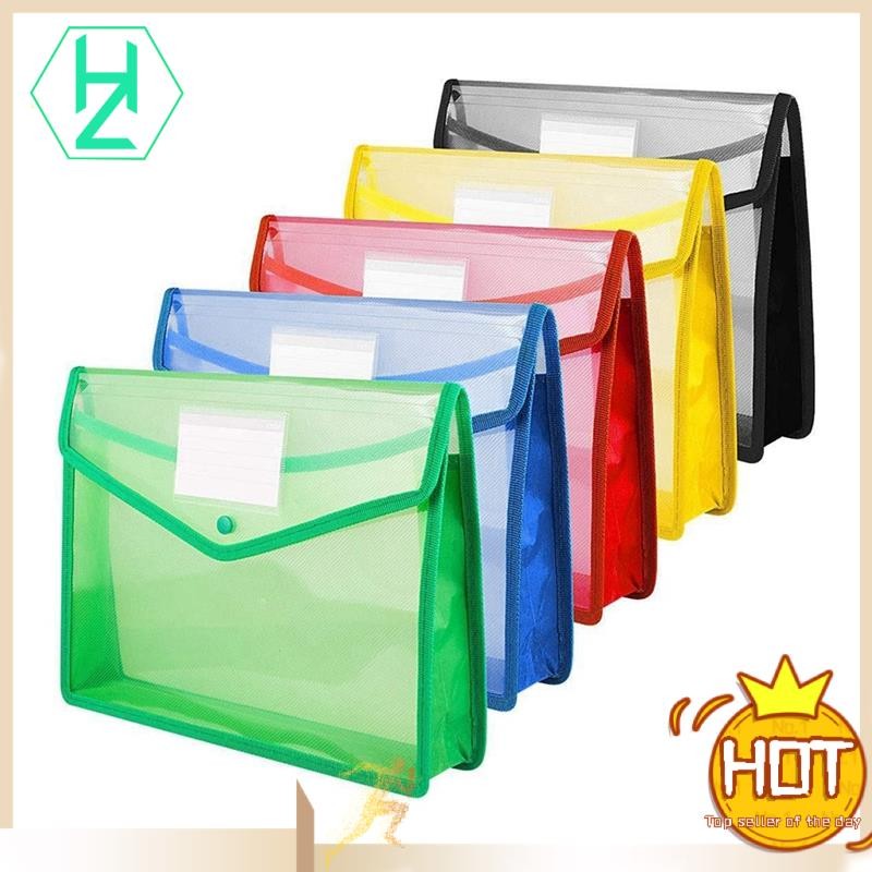 hzhaiyaa3.thFolder Envelope Expansion File Wallet Storage File Folder with Snap Buckle and Pocket A4