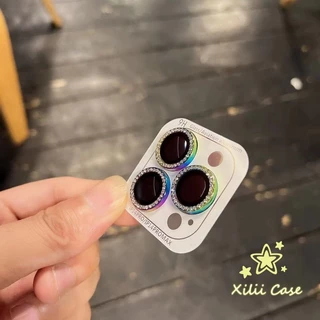 สำหรับ IPhone 13 17 air 12 15 11 16 14 Pro Max 15 16 14 Plus 12 13 mini ฟิล์มกล้อง 9H คริสตัลสี ป้องกันรอย สไตล์ฮิต