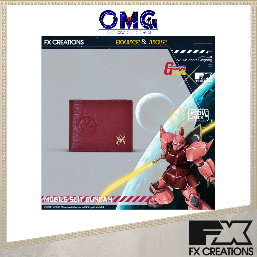 FX Creations MS-14S Gelgoog Leather Wallet GUFW244019-89 Gundam Men Wallet Cardholder Card Case Bifo
