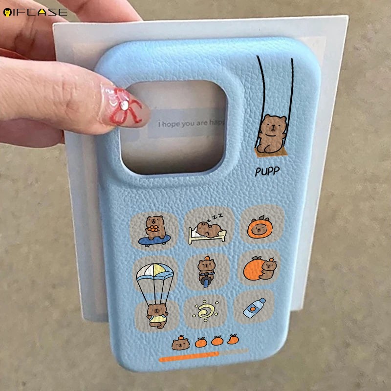 สําหรับ iQOO Z10 Z9 Turbo Turbo + Z7 Pro Z10x Z9x Z9i Z6 Lite Z8x Z7i เคสโทรศัพท์น่ารัก Capybara สีส