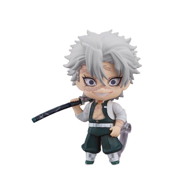 รุ่น Q Nendoroid Demon Slayer ลม Hashira Sanemi Shinazugawa อะนิเมะ Action Figure รูปปั้นสะสม Figuri