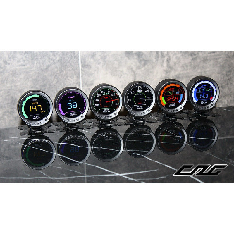 ชุดเกจวัด 6 ตัว Cag Genesis Led แท้ ระบบ Obd2 จอวัดค่า เกจวัดบูชไฟฟ้า ความร้อน อุณหภมิ น้ำมัน แรงดัน