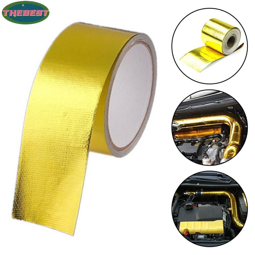 <Thebest>Insulation Tape 5cm*5m/0.8in*16.4ft Air Intake Pipe Exhaust Tube GoldenHot Sale