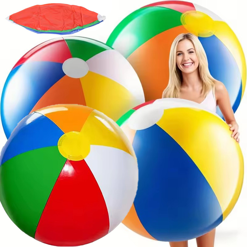 บอลลอยน้ำสำหรับชายหาด 1, 3, หรือ 5 ลูก - สีสันสดใส พลาสติก PVC สำหรับเกมส์น้ำและงานปาร์ตี้