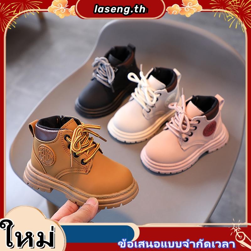 พร้อมส่ง รองเท้าบูทมาร์ติน ข้อสั้น ผ้าฝ้าย แบบหนา กันหิมะ แฟชั่นฤดูใบไม้ร่วง และฤดูหนาว สําหรับผู้หญิง