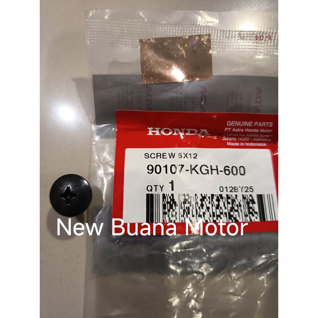 Body Bolt New Supra X 125 Fi Beat Fi ESP CS1 New Vario 150 Revo 110 Fi 6x12 สีดํา 90107KGH600