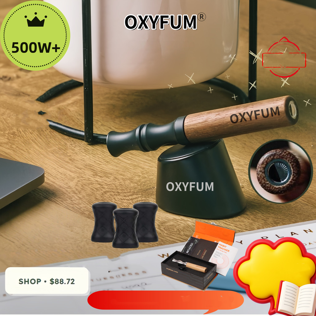OXYFUM ที่ต้องการ Infused Essential Oil รสน้ํามันหอมระเหย Artifact อุปกรณ์ Air Inhaler Mouthpiece The Good Habita