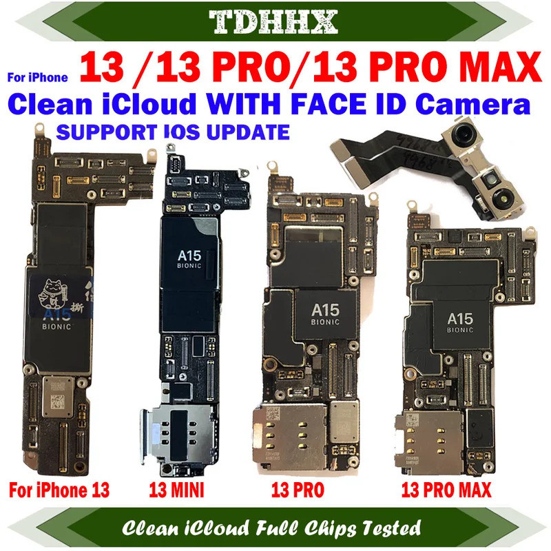 ฟรี iCloud เมนบอร์ดสําหรับ iPhone 13 Pro Max 128g/256g 512GB เมนบอร์ด ID CleanediCloud หลัก Logic Bo