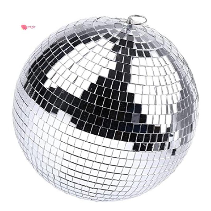 georg33Mirror Disco Hanging Ball Mirror Disco Ball with Hanging Ring for Light Effect Party, Home De