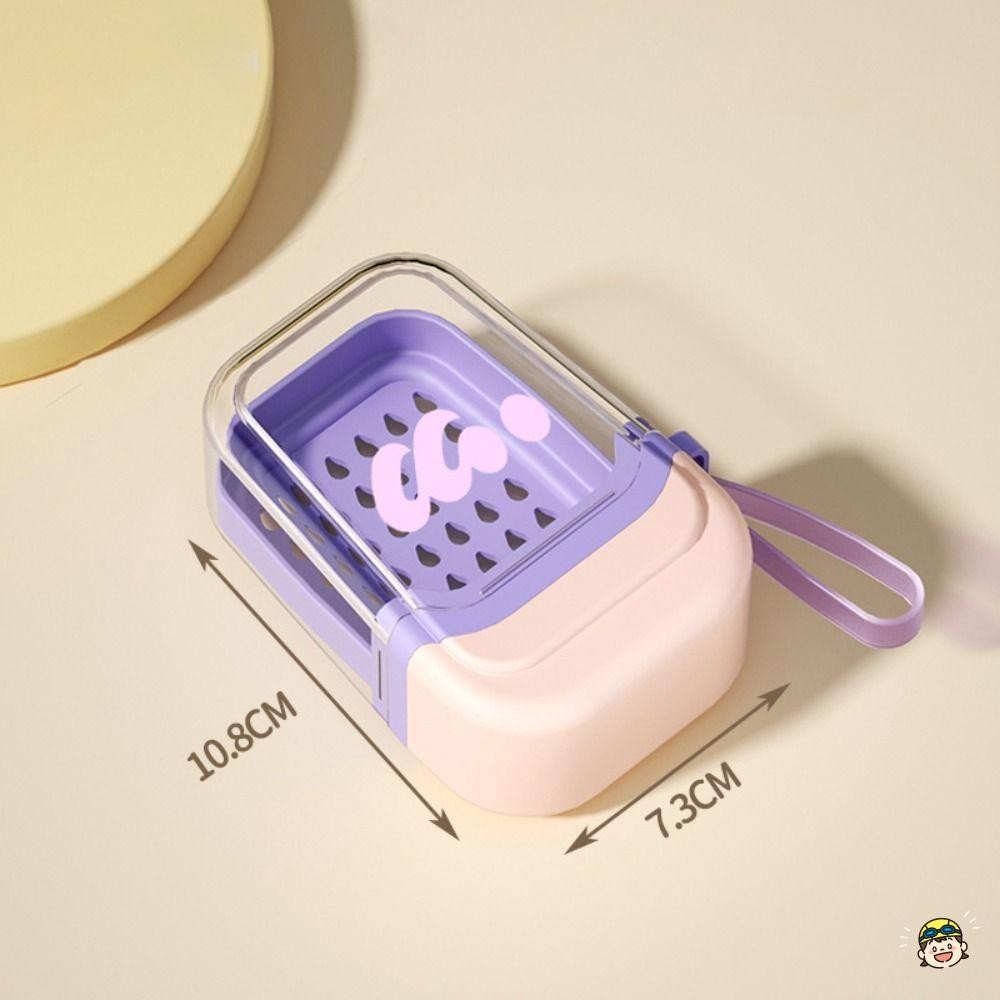 จานสบู่พลาสติกกันน้ําแบบพกพา - ถังล็อคป้องกันการรั่วที่ใส่สบู่สําหรับเดินทาง - รูปที่ 4