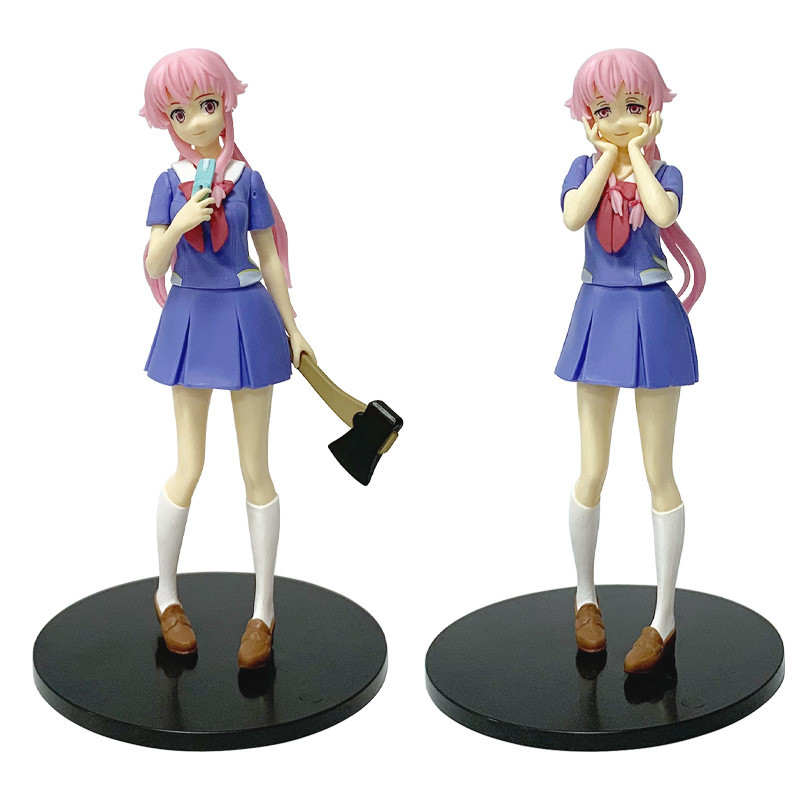 17 ซม.ไดอารี่ในอนาคต REDIAL Yuno Gasai Yukiteru Amano ชุดนักเรียนอะนิเมะ Figurine Bishoujo ของเล่นแฟนวันเกิดวันหยุดของขวัญ