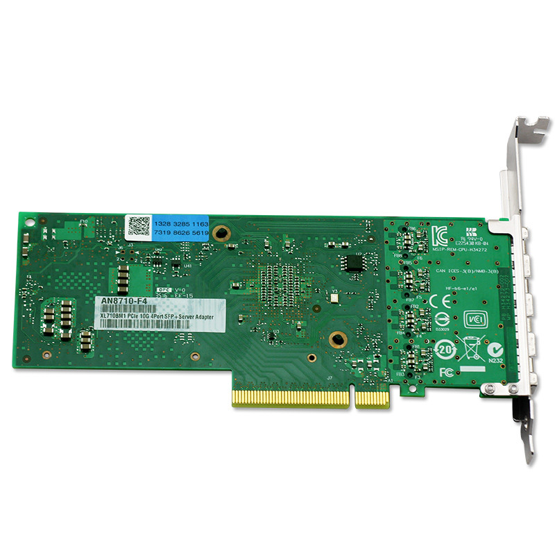 ยี่ห้อใหม่ intel X710DA4 สี่พอร์ต SFP + 4 พอร์ต Mega การ์ดเครือข่ายพอร์ตออปติคัลการ์ดเครือข่ายไฟเบอร