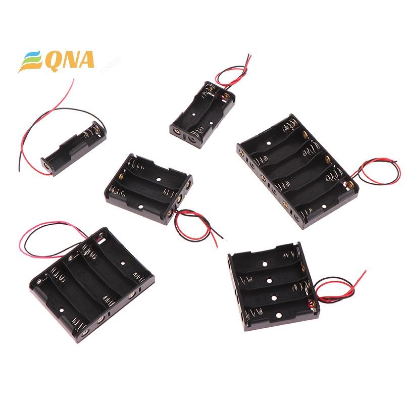 [QNA] 1 2 3 4 5 6 ช่อง 3V AA Battery Case Box AA LR6 HR6 Battery Holder Storage Case Lead Wire Bater