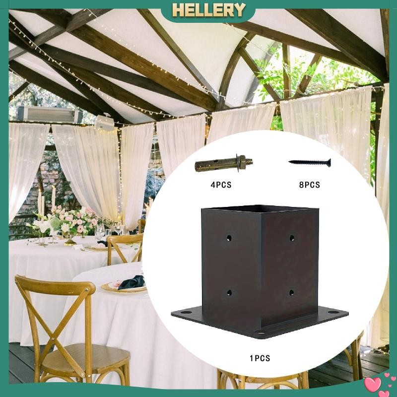 [HelleryTH] Pergola Bracket Post Base Post Bracket โรงแรมบ้านงานไม้สกรูฮาร์ดแวร์สําหรับ Park กลางแจ้