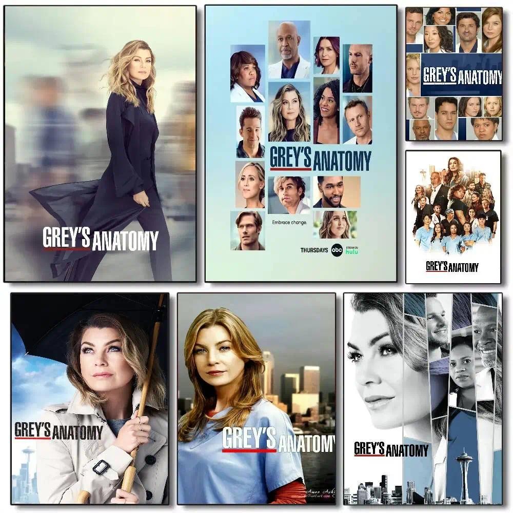 Greys Anatomy HD Art โปสเตอร์สําหรับตกแต่งผนังกันน้ํา Sticky Perfect สําหรับห้องนั่งเล่นบาร์สํานักงา
