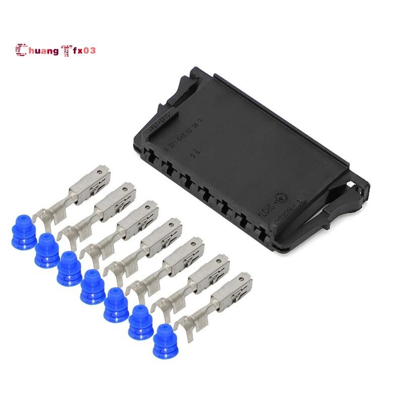 Chuangtfx03Bulb Holder Harness Pins สําหรับ C-Class W204 1-1355396-1 7พี ตัวเชื่อมต่อพร้อมเทอร์มินัล