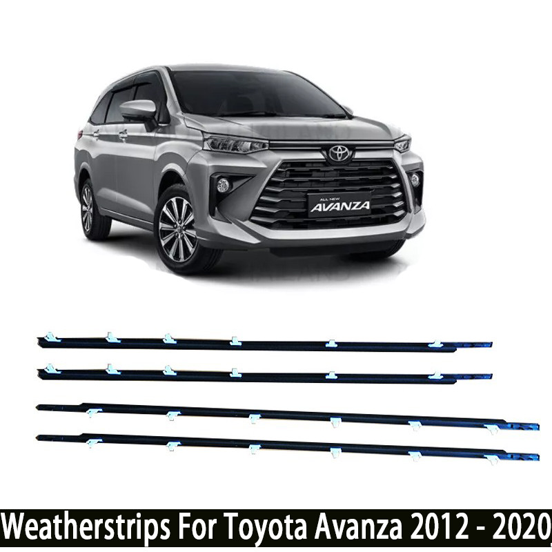 Toyota Avanza ยางรีดนำ้ขอบกระจก ยางรีดนำ้ข ตะเข็บประตูยางกระจกภายนอก รีดน้ำประตู  For Toyota AVANZA 2012-2021