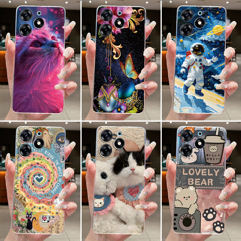 สําหรับ Tecno Spark 10 Pro กรณี KI7 ซิลิโคนความงามแมวน่ารักแฟชั่นปกหลัง Techno Spark 10 Pro โปร่งใสน