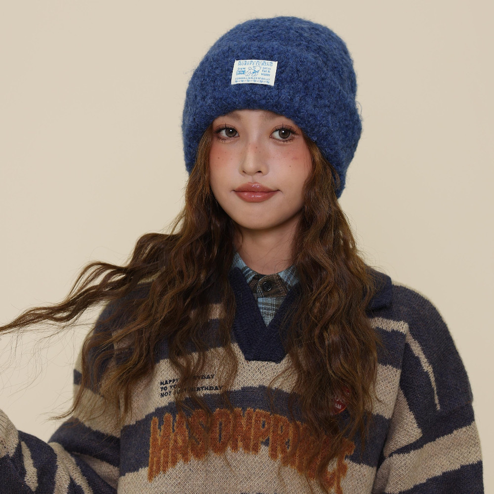 หมวกถักสำหรับผู้ชายและผู้หญิง ทำจากขนสัตว์ เหมาะสำหรับการเล่นสกีและสวมใส่ในอากาศหนาว