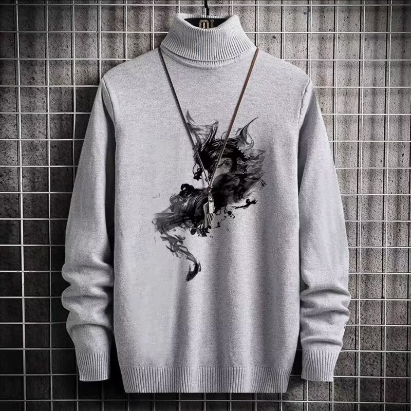 2025 NEW 20252025 Autumn Winter Fuzzy Emotion American Street Tie-Dye Pin High Neck Personality Casu