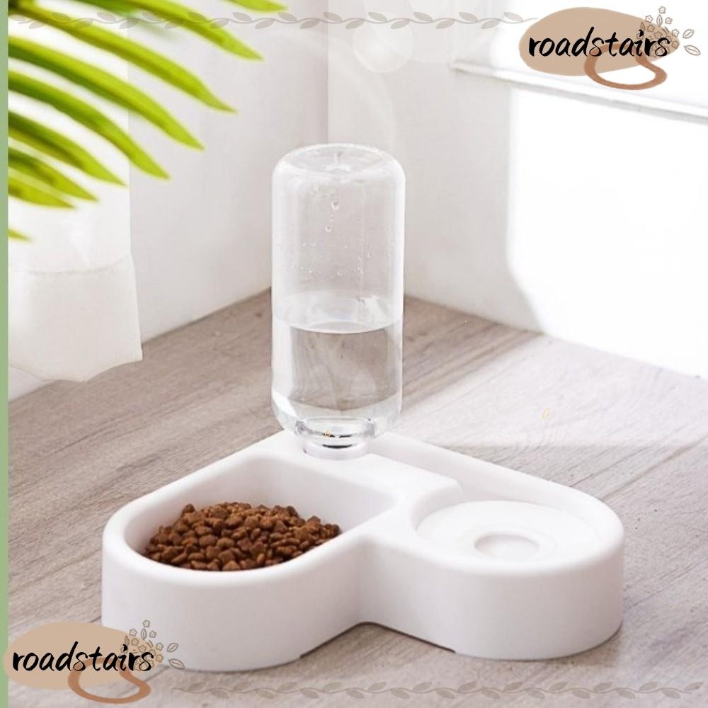 ROADSTAIRS เครื่องป้อนชามน้ําอัตโนมัติ, เครื่องจ่ายให้อาหาร Dual-use Pet Automatic Feeder, Moisture-