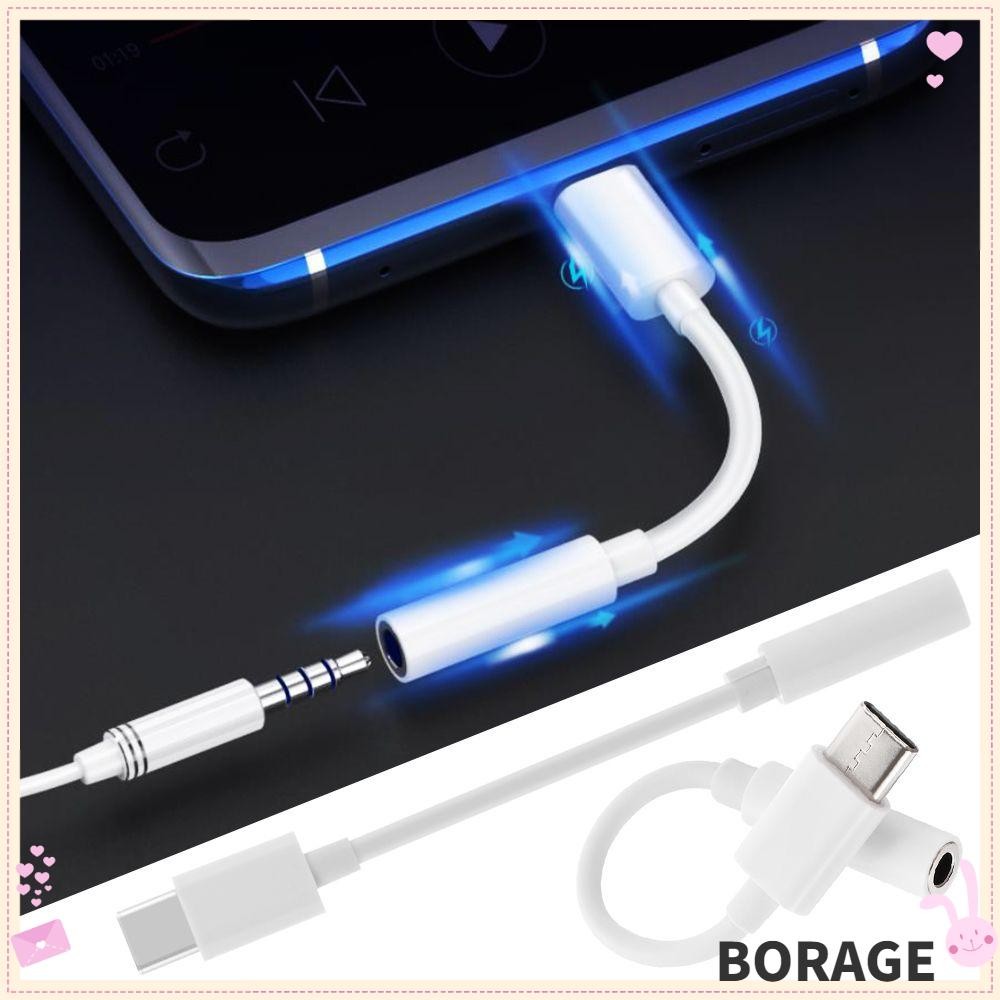 BORAG Type C USB ถึง 3.5 มม.AUX Splitter แบบพกพา USB-C ตัวผู้