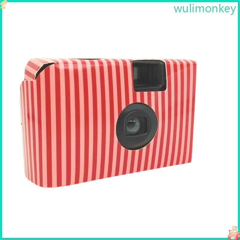 WU Nostalgic กล้องฟิล์ม 135 แบบใช้แล้วทิ้งลายจุดและกล้อง