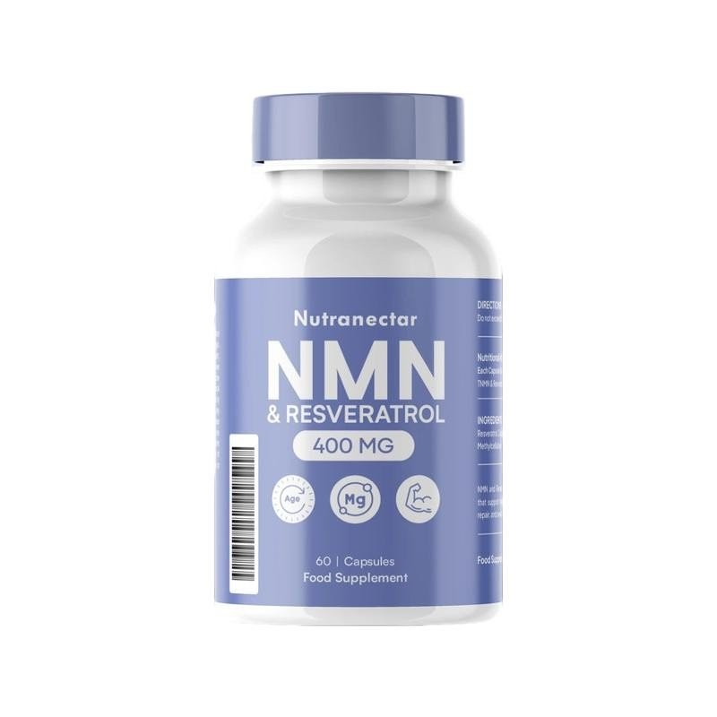 NMN & RESVERATROL, 400 มก. แคปซูล Healthcare Fitness ผลิตภัณฑ์เสริมอาหารวิตามินเพื่อสุขภาพที่กินได้