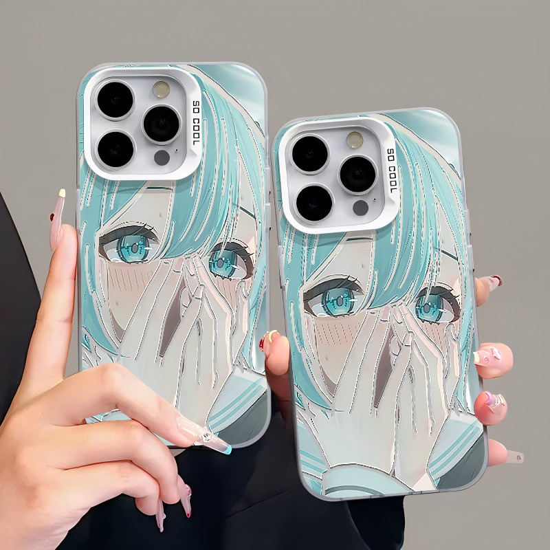 Miku Hatsune miku IQOO13 เคสโทรศัพท์สไตล์ใหม่ VIVO สาว IQ0012/11/10/9 เลเซอร์สีสันเงิน NE