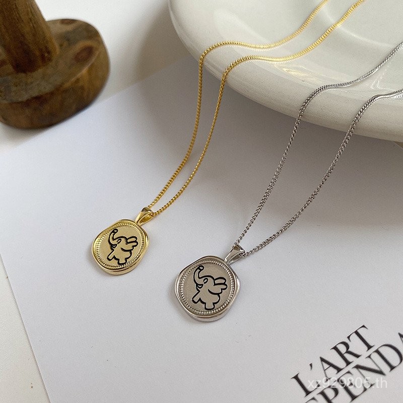 สร้อยคอเงินSterling 925 มีลายเด็กช้าง เหมาะสำหรับสวมใส่ในทุกโอกาส GPH1