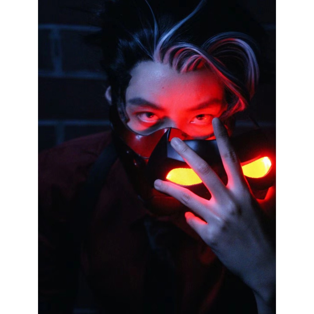 DC Batman Red Hood cos Jason Todd Half Mask Eyelamp Type เคลือบ Micro-ชํารุด